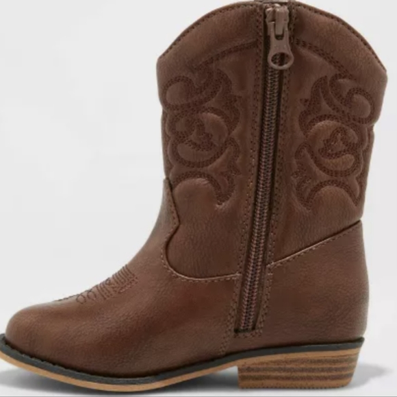 Toddler Memphis Zipper Western Boots - Cat & Jack™ size 3 - Picture 6 of 8